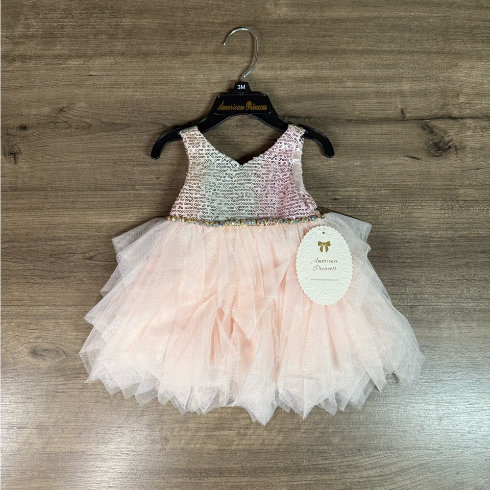 NWT American Princess Baby Girls Dress Rainbow 3M